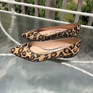 Sam Edelman Leopard Dyed Cow Hair Flats